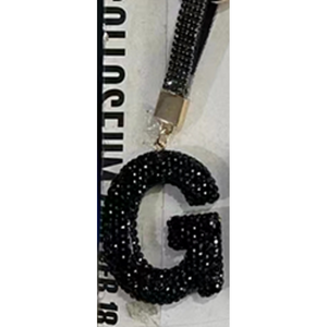 Alphabet Rhinestone Key chain-KC7003BLA