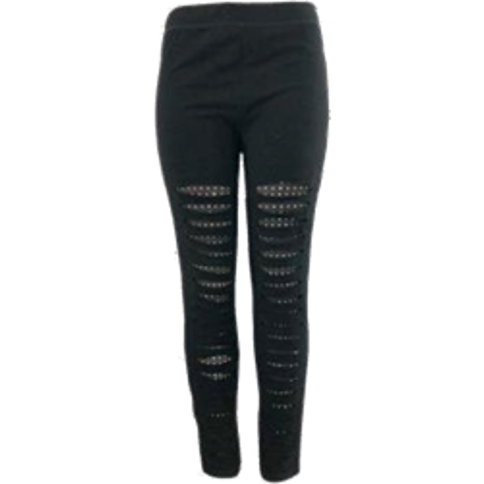 Premium High Elasticity Pants with Rhinestone-LE801BLA
