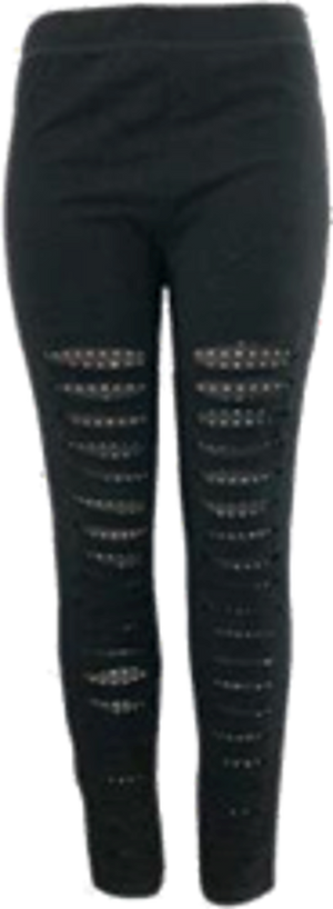 Premium High Elasticity Pants with Rhinestone-LE801BLA