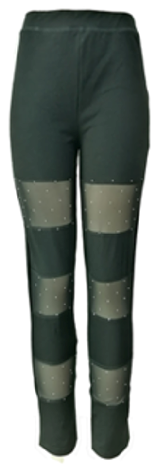 Premium High Elasticity Pants with Rhinestone-LE802BLA