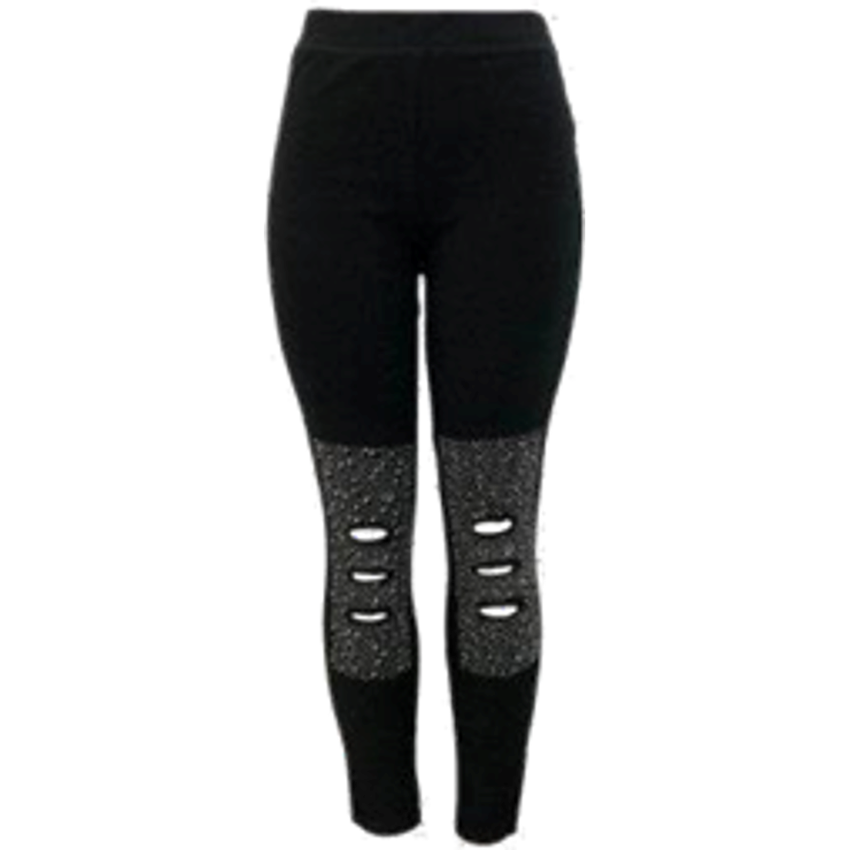 Premium High Elasticity Pants with Rhinestone-LE809BLA