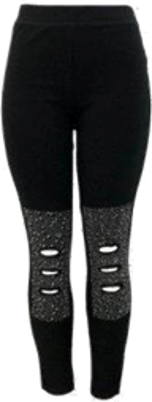 Premium High Elasticity Pants with Rhinestone-LE809BLA