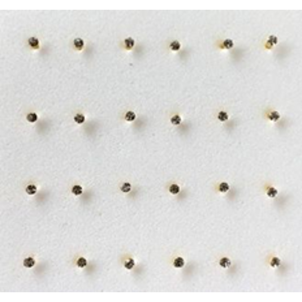 925 Sterling silver nose studs with Rhinestone-NP16024(1.5mm)