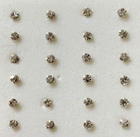 925 Sterling silver nose studs with Rhinestone-NP16024G - 2.5mm (#2024)