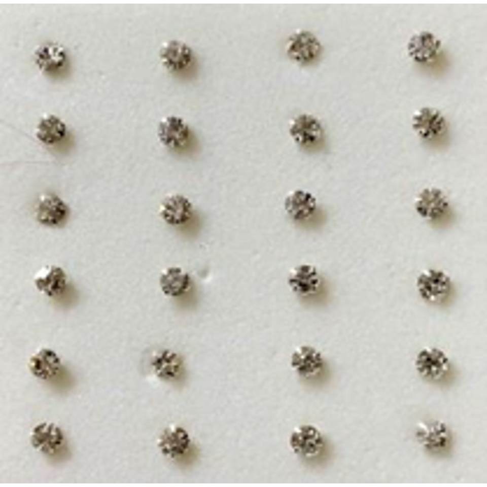 925 sterling silver nose studs with Rhinestone-NP16024ST(2.5mm)