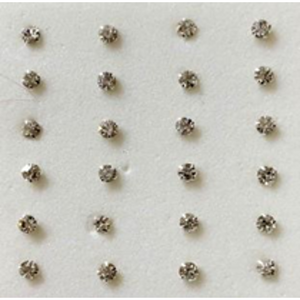 925 sterling silver nose studs with Rhinestone-NP16024ST(2.5mm)
