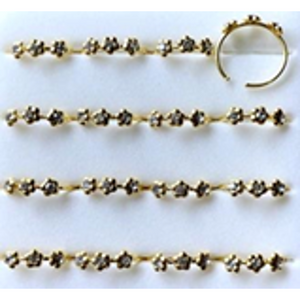 925 sterling silver nose studs Hoop Shape with Rhinestone-NP18008-7G (# 2032)