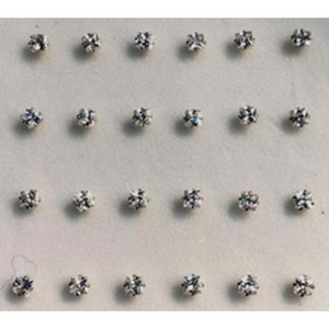 925 sterling silver nose studs with Rhinestone-NP19009 - 11
