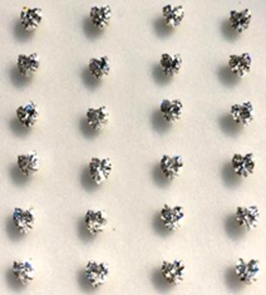 925 sterling silver nose studs with Rhinestone-NP19009 - 4