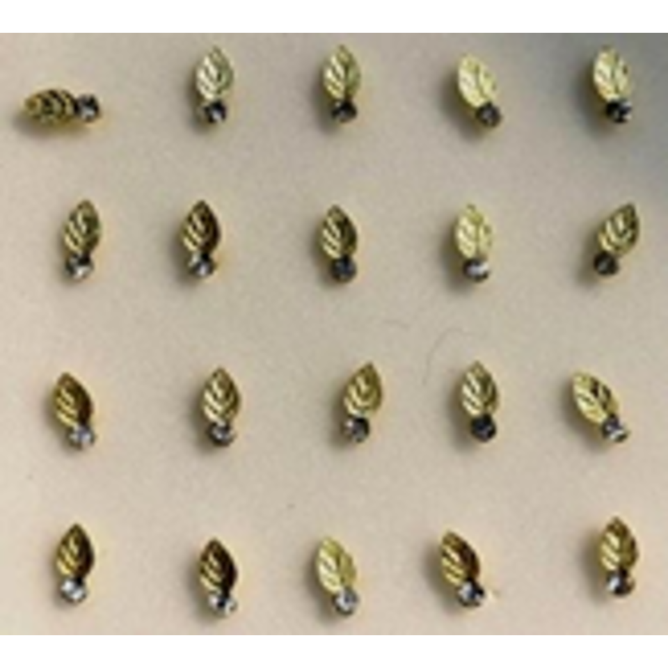 925 sterling silver nose studs with Rhinestone-NP19009 - 8