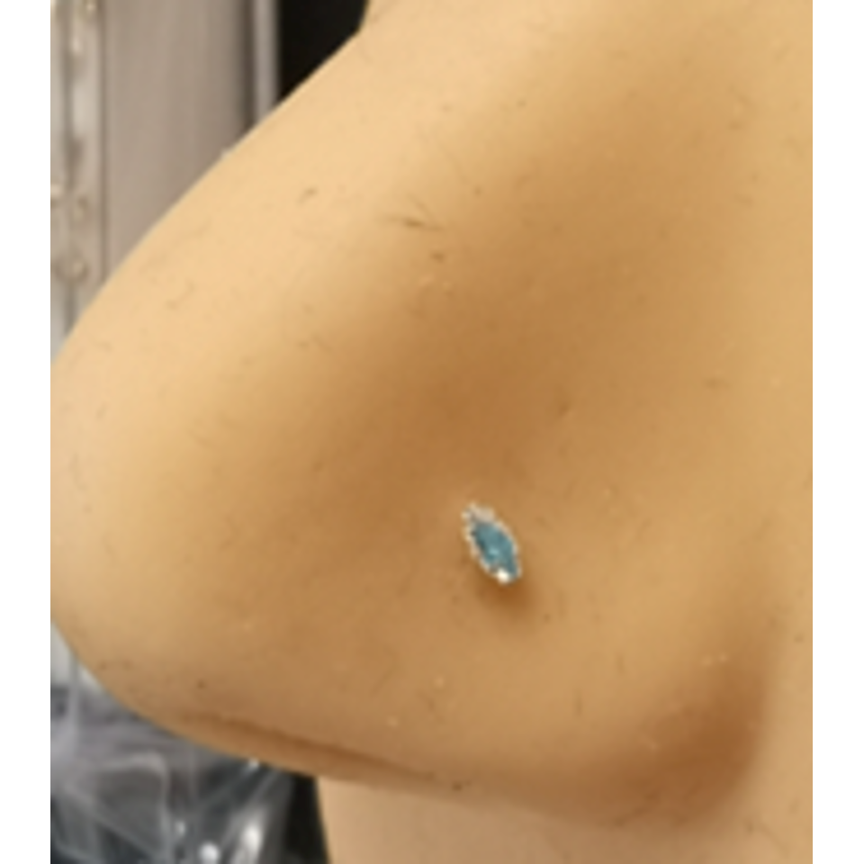 925 sterling silver nose studs with AB Stone-NP23008-14