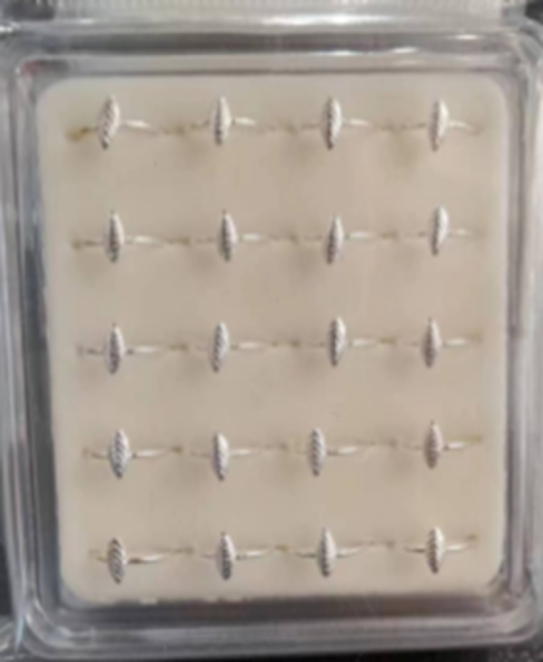 925 sterling silver nose studs Hoop Shape-NP23008-3