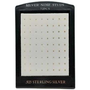 925 sterling silver nose studs Multi size AB Stone-NPPT72-1AB