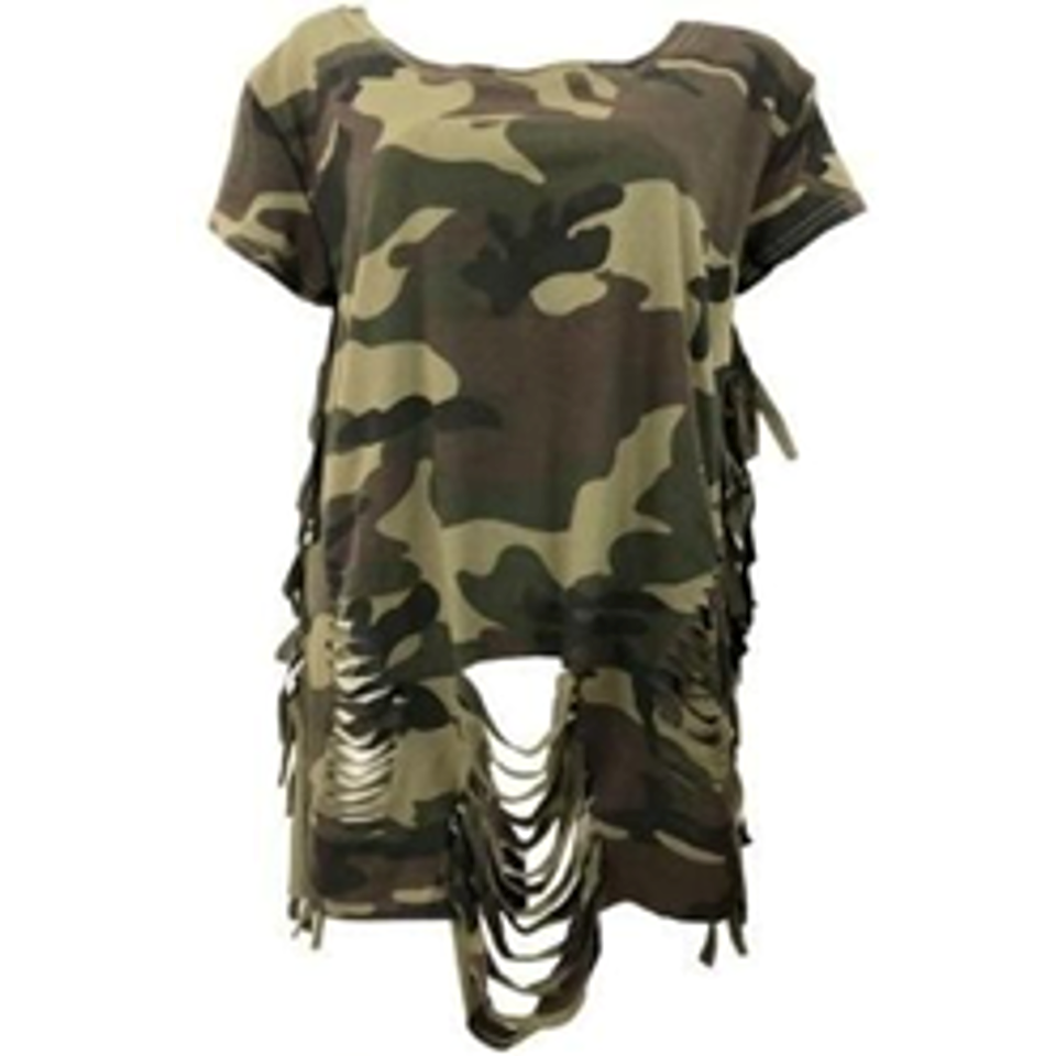 Premium Ripped Free size Shirts-TE365ARM