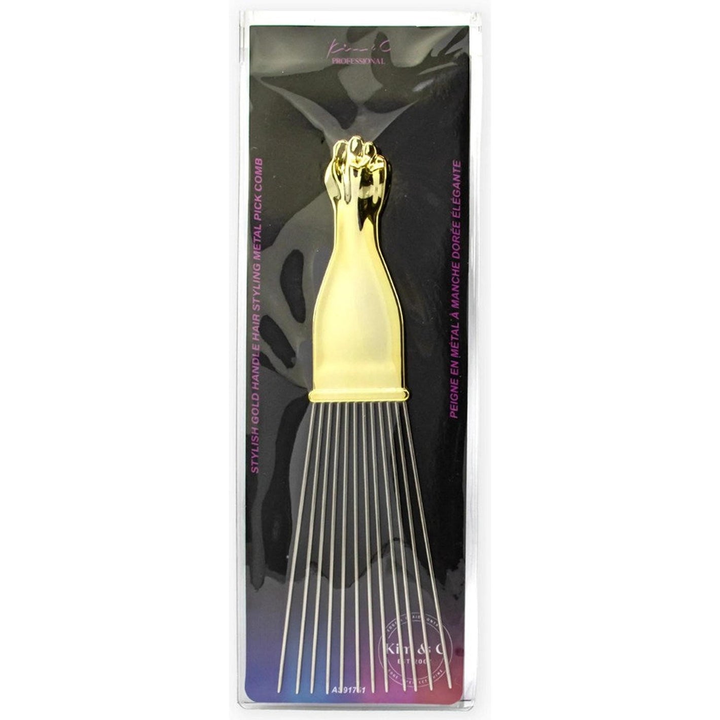 Kim&C Premium Gold Handle Fan Metal Styling Pik AS91751