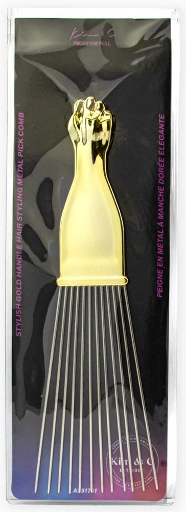 Kim&C Premium Gold Handle Fan Metal Styling Pik AS91751