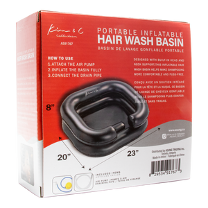 Kim&C Portable&Inflatable Hair Wash Basin - AS91767 Black