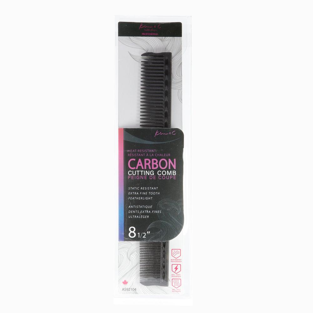 Kim&C Carbon Cutting Comb 8.5" - AS92104 Black
