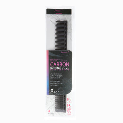 Kim&C Carbon Cutting Comb 8.5" - AS92104 Black