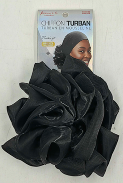 CHIFFON FLOWER TURBAN - A93130S