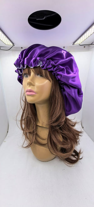 Double Layer Silk Satin Hair Bonnet Jumbo - HDZ030