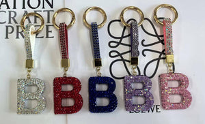 Alphabet Rhinestone Key chain-INTAST