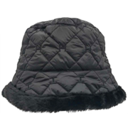 Fashion Winter Bucket Hat with Quilted Fabric-IVW2304-1