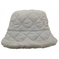 Fashion Winter Bucket Hat with Quilted Fabric-IVW2304-1