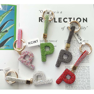 Alphabet Rhinestone Key chain-KC7003AST