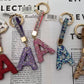 Alphabet Rhinestone Key chain-KC7003AST