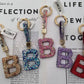 Alphabet Rhinestone Key chain-KC7003AST