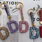 Alphabet Rhinestone Key chain-KC7003AST