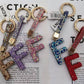 Alphabet Rhinestone Key chain-KC7003AST