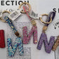 Alphabet Rhinestone Key chain-KC7003AST