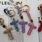 Alphabet Rhinestone Key chain-KC7003AST
