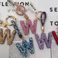 Alphabet Rhinestone Key chain-KC7003AST
