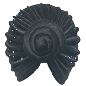 Fashion Turban with Flower & Hotfix-IKC91446