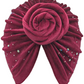 Fashion Turban with Flower & Hotfix-IKC91446