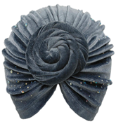 Fashion Turban with Flower & Hotfix-IKC91446