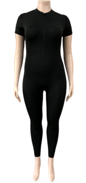 Zip up Short Sleeve Bodysuit - KCBD01