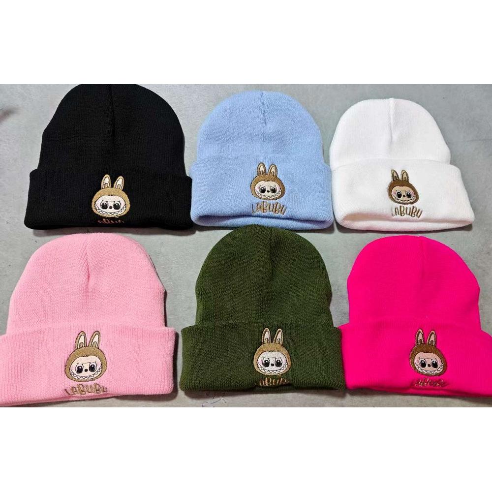 Fashion Knitted Beanie with Labubu Patch - KCW2501