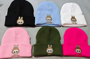 Fashion Knitted Beanie with Labubu Patch - KCW2501