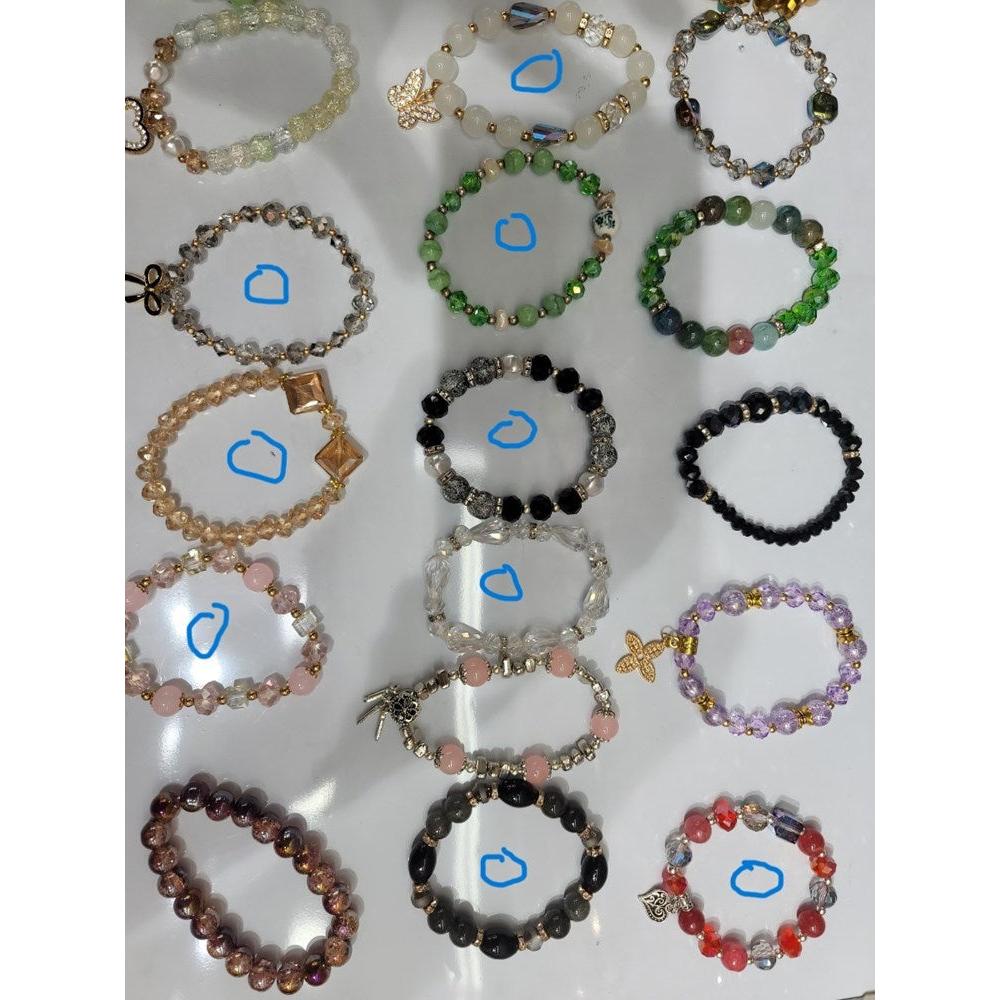 Stretchable Multi Glass Bead Bracelet - KCBG01