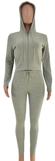 Hoody 2pcs Long outfits-IV2PCL01Q