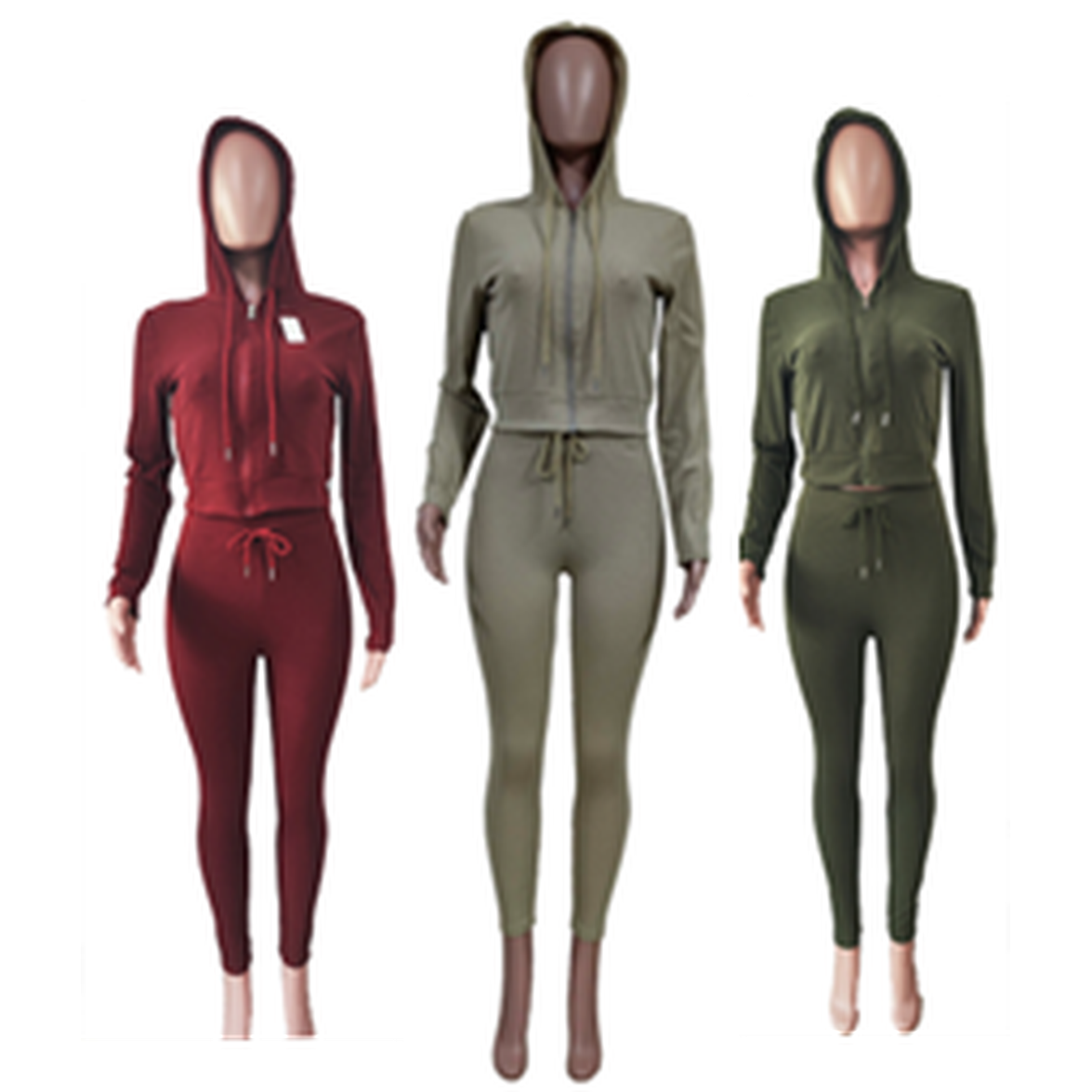 Hoody 2pcs Long outfits-IV2PCL01Q