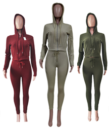 Hoody 2pcs Long outfits-IV2PCL01Q