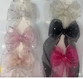 Long Lace Bow Hair Clip -DZ026~029